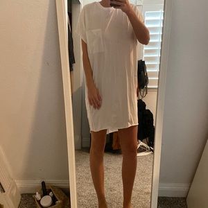 White ZARA T-Shirt Dress